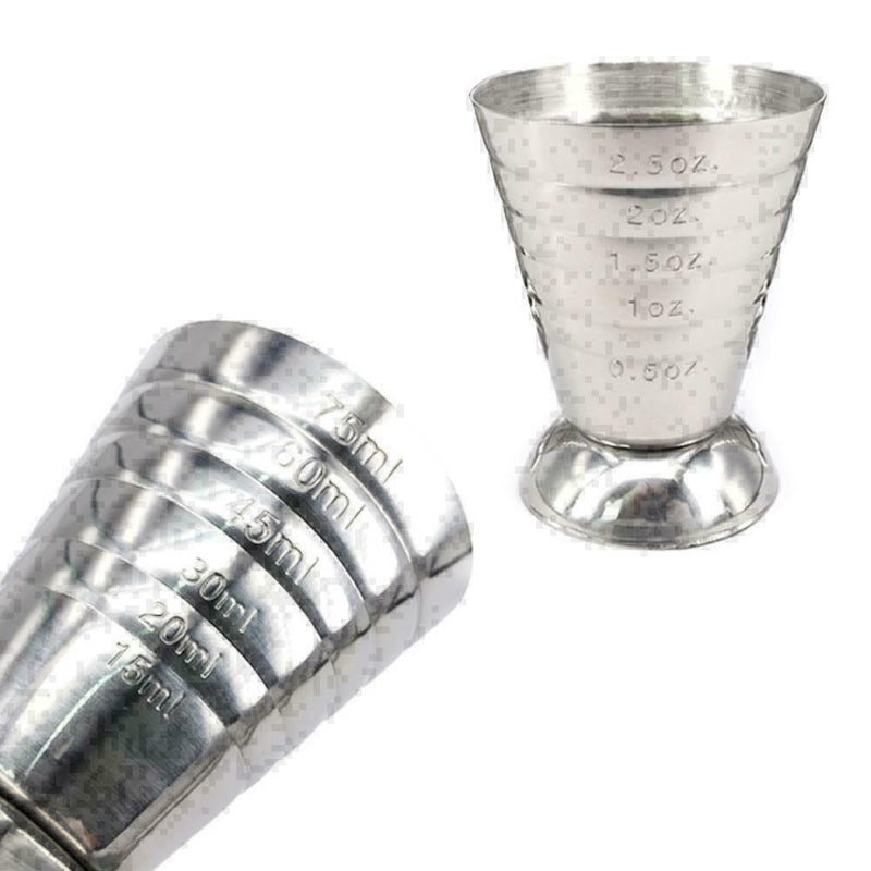 75ml304 Metal Measure Cup Drink Tool Shot Ounce Jigger Beaker B8V4