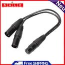 Female 3-Pin XLR Female to Dual 2 Male Y Splitter Cable Adapter Cable