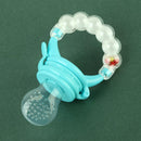 Baby Food Bite Bag Infant Feed Bell Chew Soother Pacifier Device (White)(M)