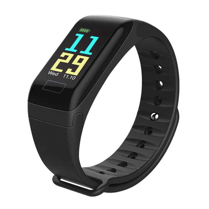 R3C IP65 Waterproof Heart Rate Blood Pressure Sleep Monitor Bracelet(Black)