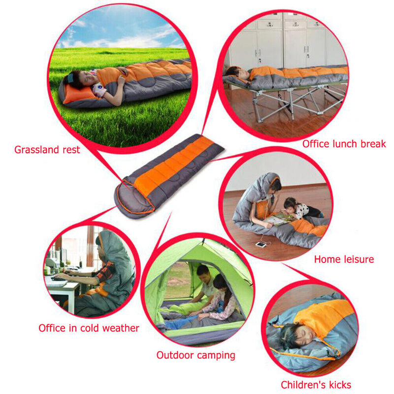 Windproof Sleeping Bag for Adults Outdoor Camping Warm Sleeping Pouch Blanket
