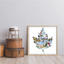 Winter Maple Leaf Frameless Picture Oil Paint By Numbers Hand Painted Picture