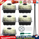 5pcs Seed Starter Trays with Grow Light Garden Plant Seedling Box (Black) Newly
