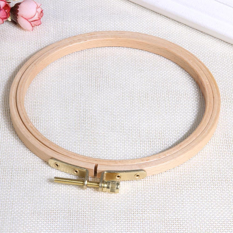 DIY Wooden Cross Stitch Frame Needlework Hoop Ring Embroidery Tool(12.5cm)