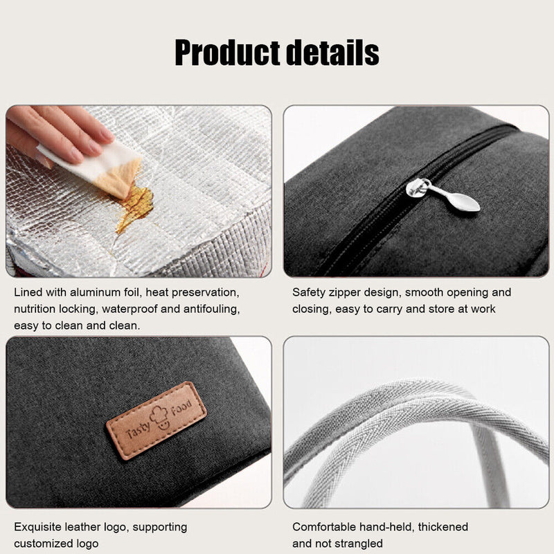 Handheld Picnic Lunch Insulation Bags Large Capacity Portable Food Cooler Bag