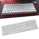 104pcs Universal Mechanical Keyboard Keycaps PC Bakclit Key Cap Set (White)