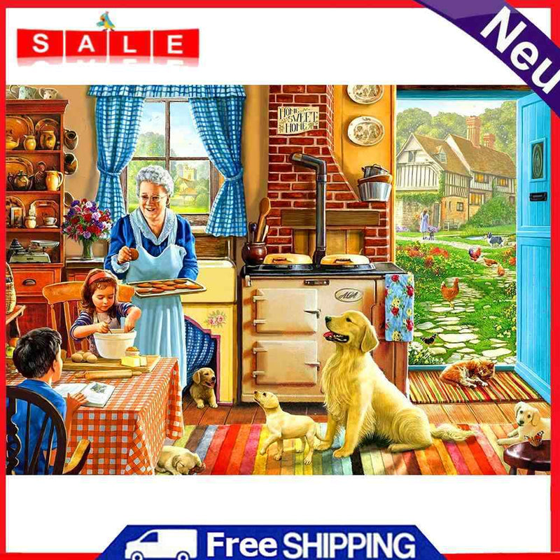 AnySell 5D DIY Full Drill Diamond Paintings Happy Family Cross Stitch Embroidery Pack