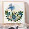 DIY Diamond Painting Kit Blue Flower Butterfly Partial Special Shape Drill