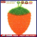 1pc Strawberry Floral Printed Dishcloth Polyester Fiber PE Dishrag(Orange)