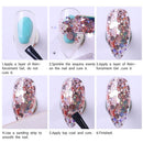 Colors Moon Flakes Holographic Nail Art Sequins Mirror Sparkly Nail Glitter