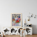 5D DIY Full Drill Round Shape Flag Garland Rhinestone Diamond Drawing Home Decor