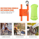 2P Paracord Winder Parachute Lanyard Rope Spool Holder with Carabiner Orang