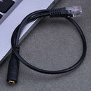 1pc 3.5mm Audio Jack Female to Male RJ9 Plug Adapter Converter Cable Newly