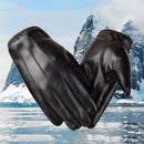 Gothic Punk Warm Touch Screen Gloves PU Leather Gloves Fleece Guantes Thicken