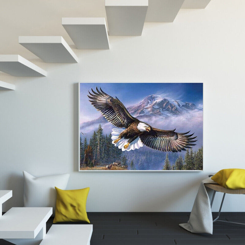 Counted Cross Stitch Full Embroidery 11CT DIY Ferocious Eagle Canvas Kit