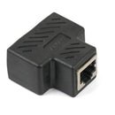 8P8C Adapter Connector LAN Ethernet RJ45 Splitter 1 To 2 Extender Plug