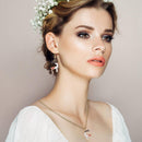 4pcs/set Christmas Elk Necklace Rings Bracelet Earrings Festival Jewelry Gift