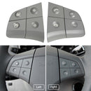 1 Pair 8 Keys Car Steering Wheel Switch Button for Benz B-Class (Grey)