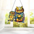DIY Applique Diamond Wall Hanging Acrylic Door Window Pendant (Twin Owls) Newly