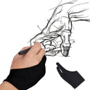 Fingerless Free Size Artist Drawing Glove Black Two Finger Anti-fouling