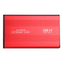 3TB USB 3.0 Hard Disk Enclosure 2.5 inch SATA HDD SSD Mobile Case (Red)