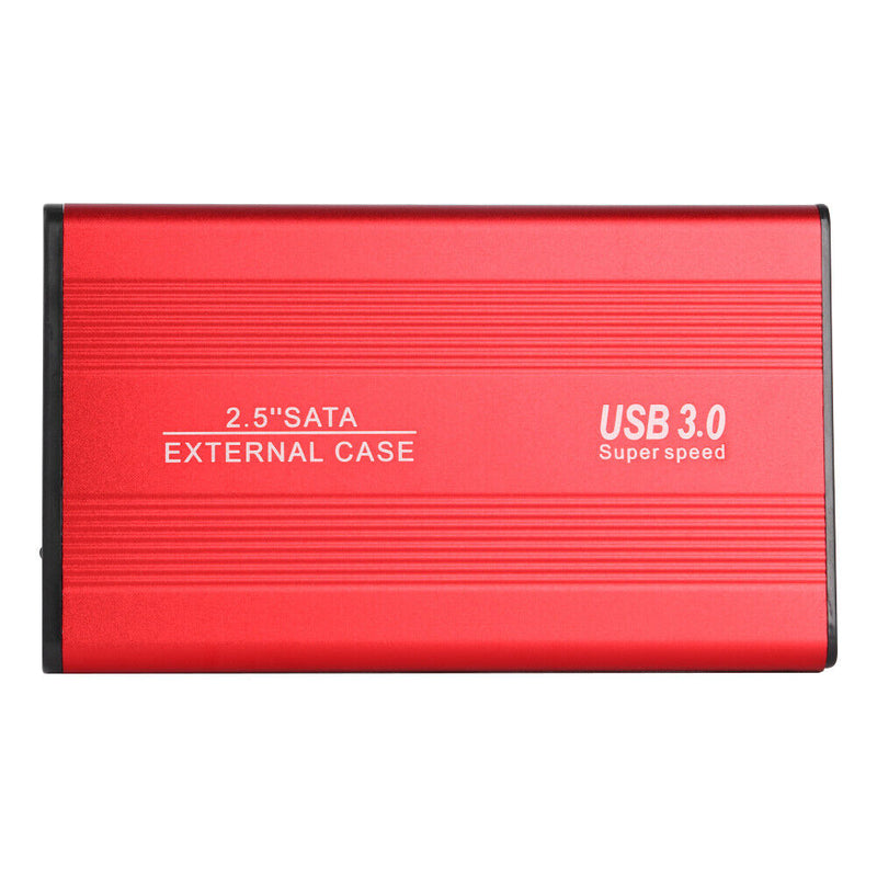 3TB USB 3.0 Hard Disk Enclosure 2.5 inch SATA HDD SSD Mobile Case (Red)