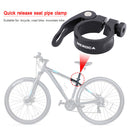 MTB Bike Road Quick Release Seat Post Clamp Saddle Tube Clip (Black 34.9mm)