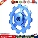 Bicycle Rear Derailleur Wheel Ceramic CNC Road Bike Guide Roller (Blue) Newly