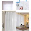 4PCS Solid White Yarn Curtain Window Tulle Curtains for Living Room 1*2.5M