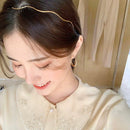 Elegant Geometric Wave Bending Metal Headdress Thin Headbands Hair Hoop
