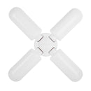 3 Leaf LED Fan Deformable Lamp Fan Folding Garage Ceiling Workshop Lamp (C)