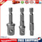 Steel Socket Adapter Hex Shank to 1/4 3/8 1/2 Extension Rod (3pcs Short)