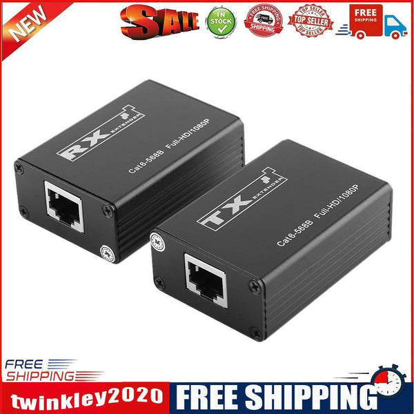 30m Wired HDMI-compatible Transmitter Receiver 1080P Splitter Adapter for C