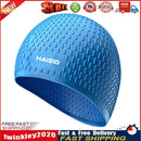 Waterproof Swimming Caps Women Men Silicone Ear Protection Swim Hat (Blue) Newly