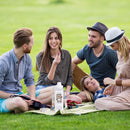 Water Bottle with Straw 700ml Drinking Bottle Square Cute Water Jug (White)