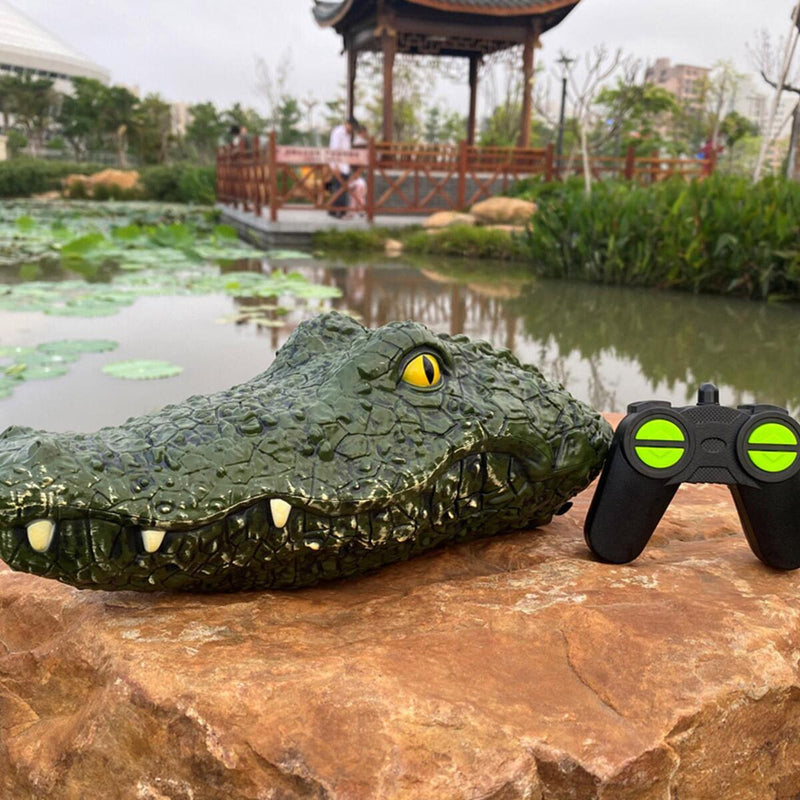 Simulation Crocodile Head 2.4G RC Boat Remote Control Electric Toys#