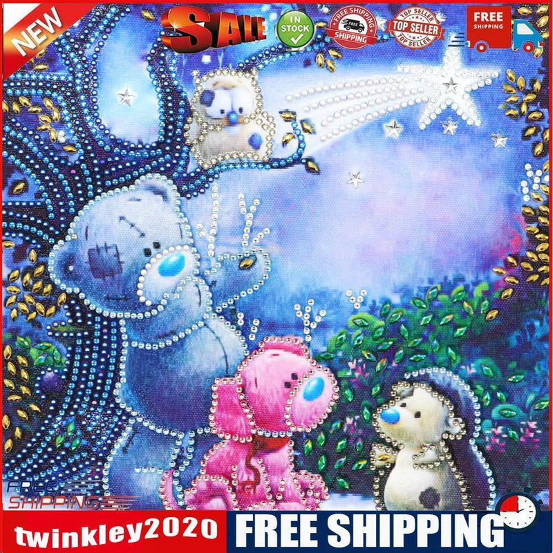 5D DIY Special Shaped Diamond Painting Bear Pattern Embroidery Home Decor