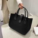 Women Fashion Felt Quilted Handbag Female Casual Soft Small Top-handle Bags