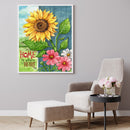 Letter Sunflower Oil Paint By Numbers DIY Frameless Drawing Picture for Adults
