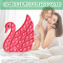 Silicone Swan Push Bubble ADHD Autism Kids Adults Stress Relief Toys (Pink)
