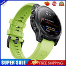 26mm Silicone Strap for Garmin Fenix 7X/6X/5X/5X Plus/3 Sport Watch (Green)