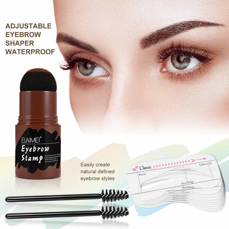Eyebrow Stamp Stick Set Brow Stencil Hairline Contour (Thick Tube Black)