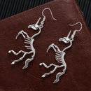 Girl Women Gift Dangle Earrings Skeleton Drop Earrings Novel Horse Pendant