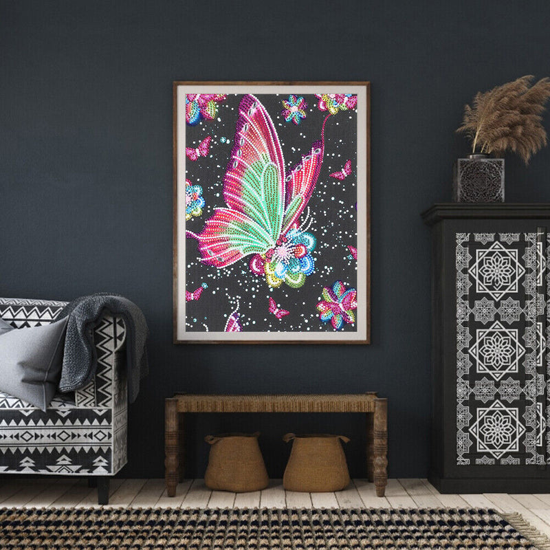 DIY Diamond Butterfly Animal Part Special Shape Rhinestone Painting Kit Newly