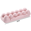 Egg Tray Holder Home Storage Box Kitchen Fridge Container Organizer (Pink) Newly