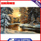 40x50cm Landscape Frameless Picture Oil Paint By Numbers Hand Painted Home Decor