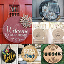 Merry Christmas Blank Plaque Ornament Wood Circles Round Wood Pieces