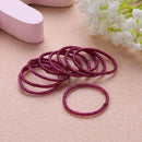 12 Colors 10Pcs/Card 3cm Child Candy Colors Rubber Bands (Burgundy) Newly