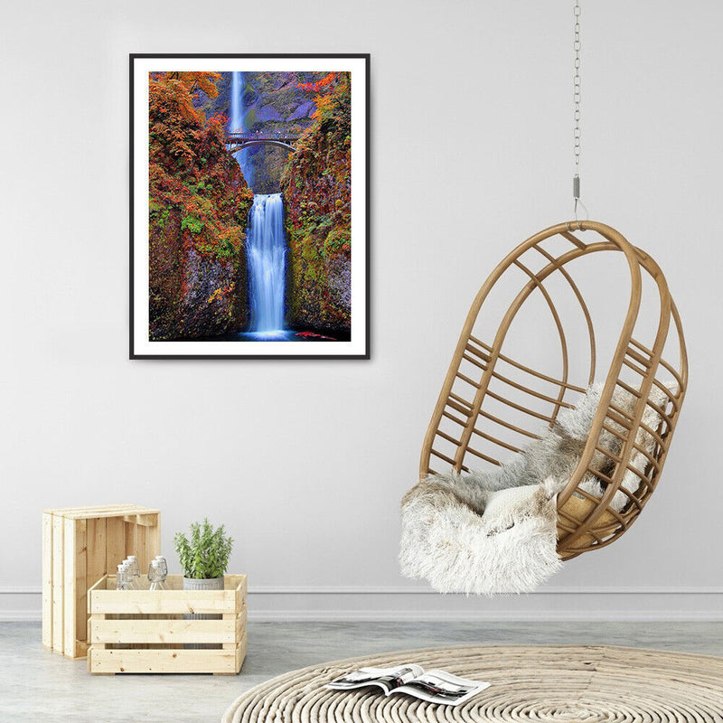 5D Diamond Painting Kit DIY Waterfall Full Round Drill Mosaic Home Decoration