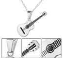 Chain Necklace Titanium Steel Guitar Pendant Necklace Jewelry for Women Men
